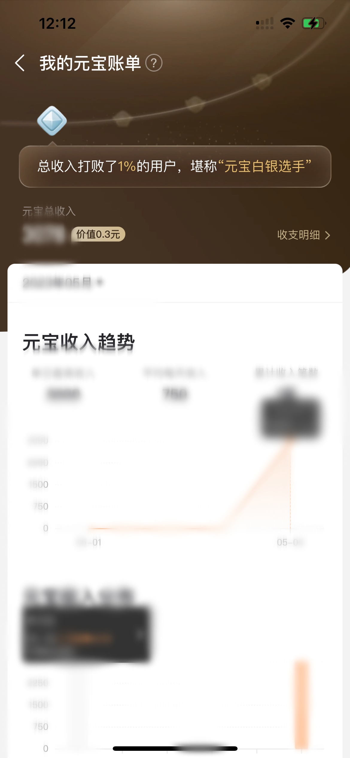 點(diǎn)淘進(jìn)入我的元寶賬單頁(yè)面
